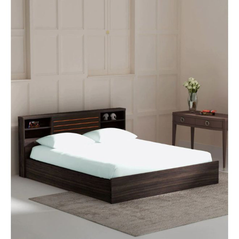 Classic king Size Bed with Storage in Wenge Finish