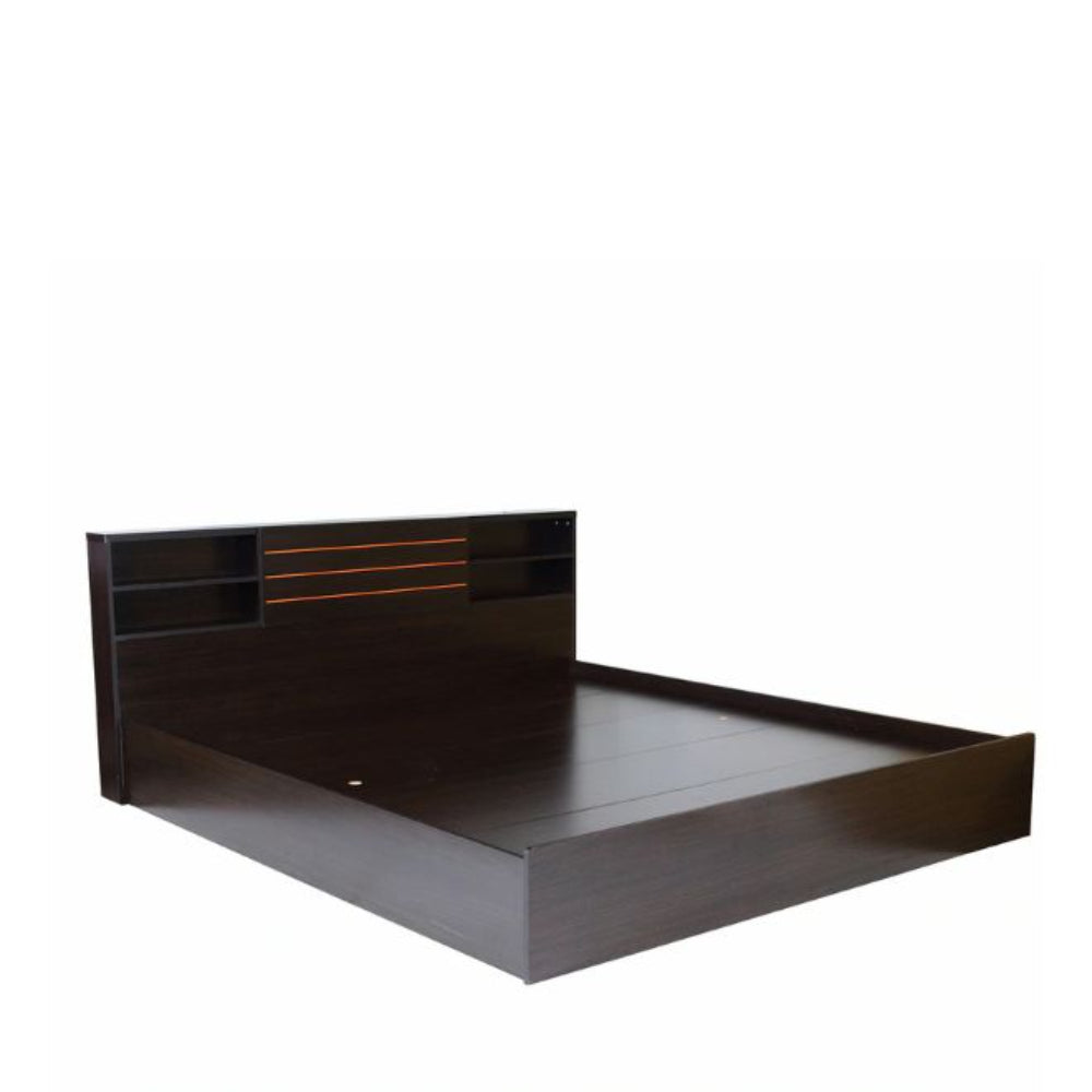Classic king Size Bed with Storage in Wenge Finish