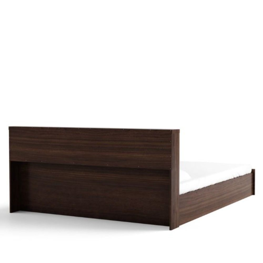 Classic Queen Size Bed with Storage in Wenge Finish