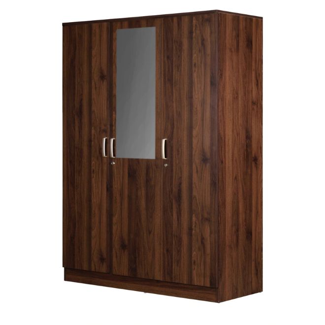 Chikako 3 Door Wardrobe with Mirror