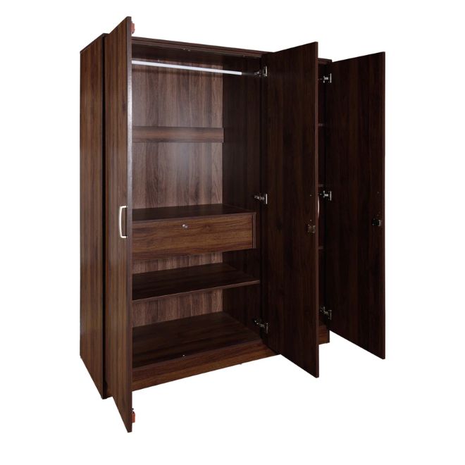 Chikako 3 Door Wardrobe with Mirror