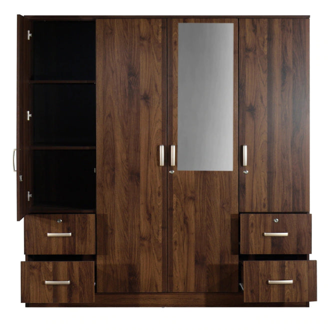 Banora 4  Door Wardrobe with Mirror