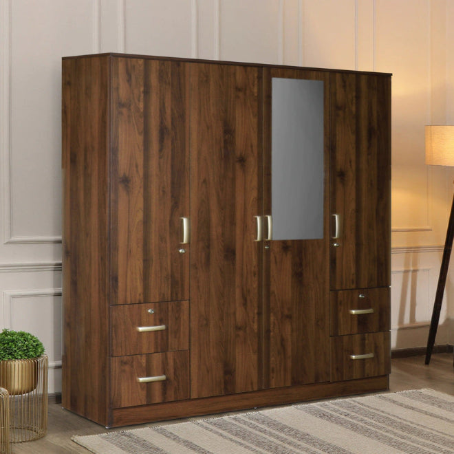 Banora 4  Door Wardrobe with Mirror