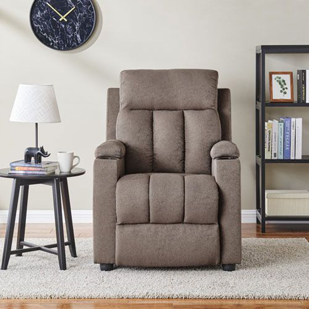 Metro Manual Push Back Recliner With Cup Holder