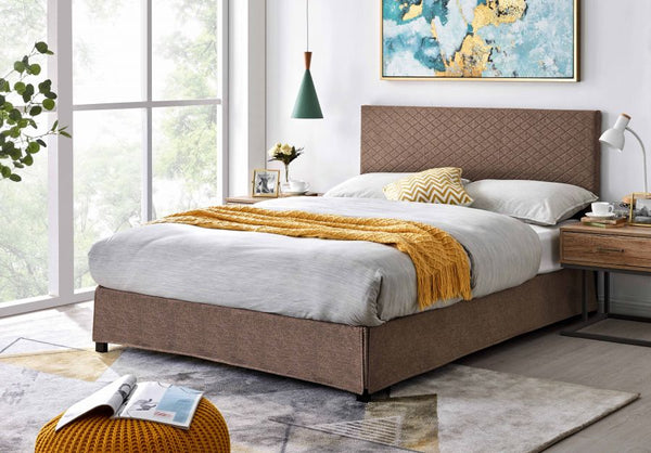 Metro Queen Size Bed in Brown Colour