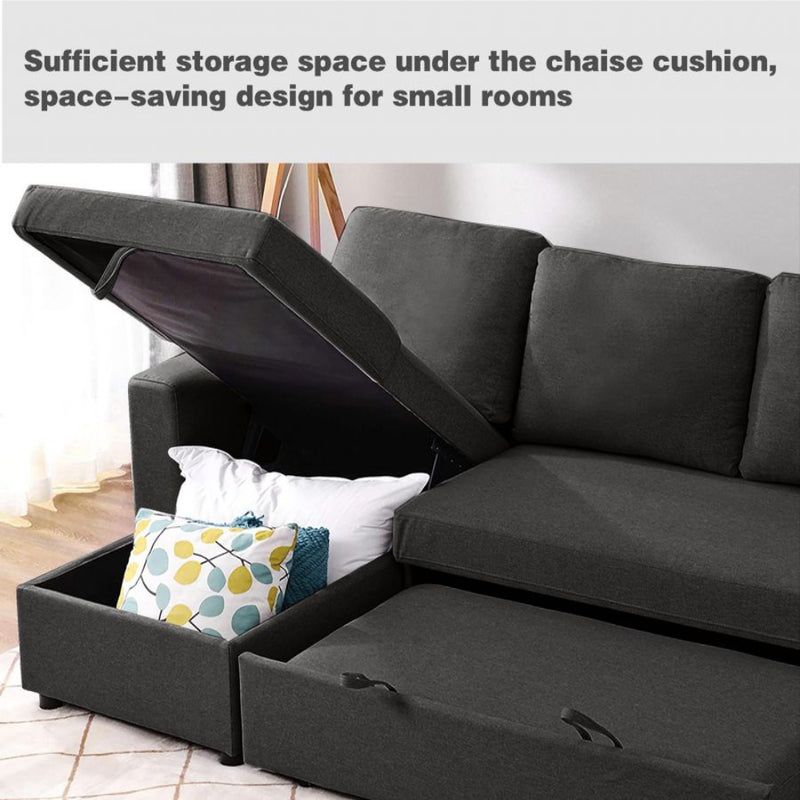 Corner Sofa Black & Sofa Bed With Storage