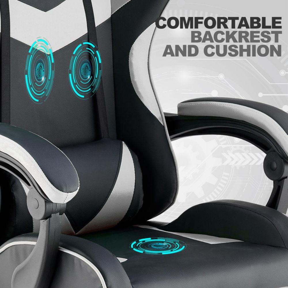 Quad Ergonomic Gaming Chair in White Colour