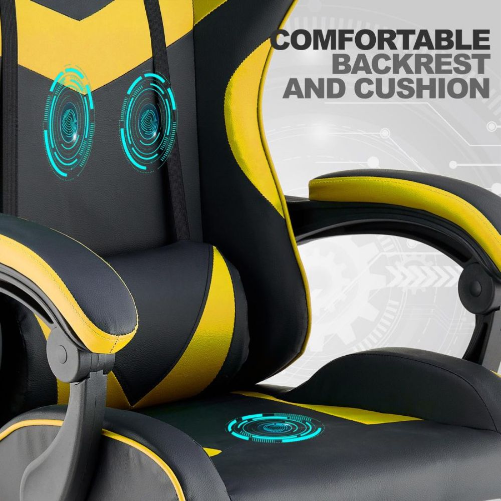 Quad Ergonomic Gaming Chair in Yellow Colour