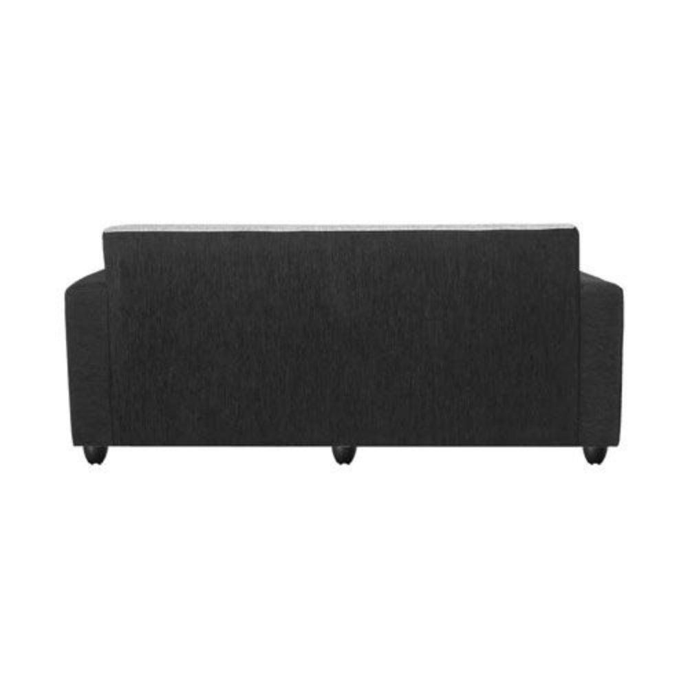 Bantia Tulip Fabric 3+1+1 Sofa Set Black Grey