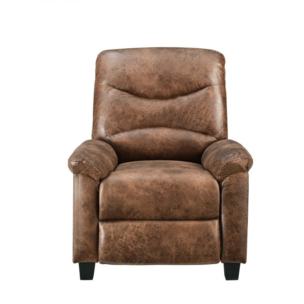 Venice Faux Suede Recliner Chair In Light Brown Colour