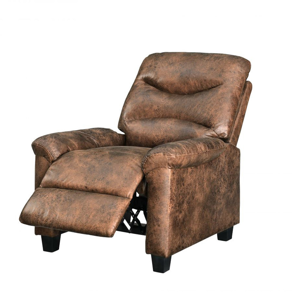 Venice Faux Suede Recliner Chair In Light Brown Colour