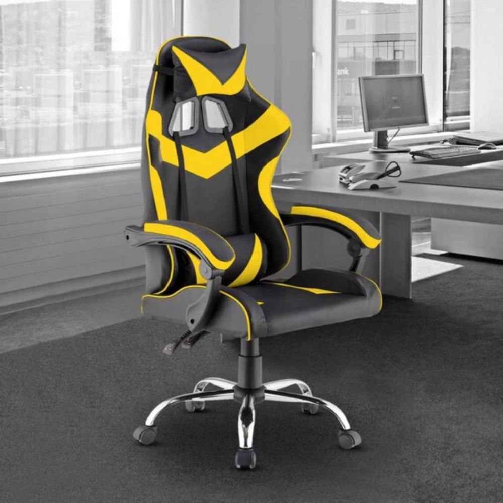 Quad Ergonomic Gaming Chair in Yellow Colour